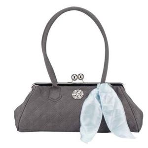 Victoria Style Claire V Purse in Grey